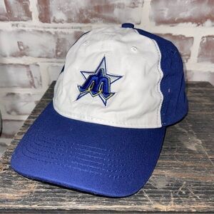 Blue and White Star Logo Baseball Hat Seattle mariners